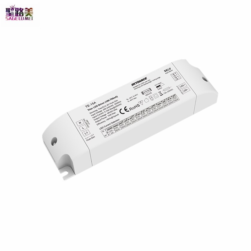 AC220V  10-45VDC 15W 150MA-700MA 트라이 액 디 밍이 가능한 LED 드라이버 정전류 딥 스위치 트랜스포머 Downlight Spotlight